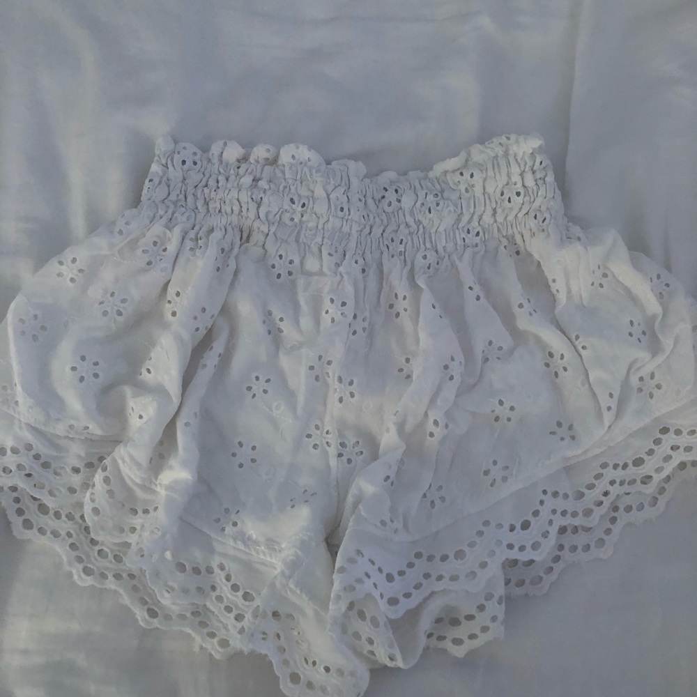White flowy shorts